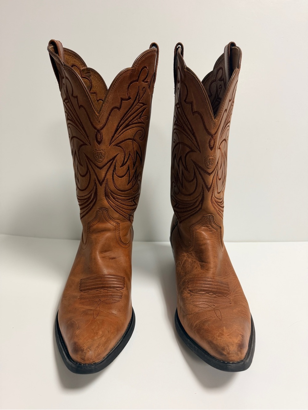 Ariat Brown Leather Cowboy Boots - Men's Size 10b